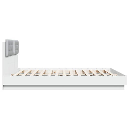 vidaXL Bed Frame without Mattress White 160x200 cm 5