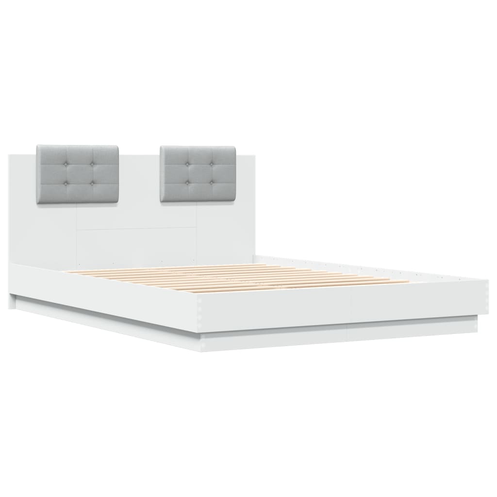 Bed Frame without Mattress 140x200 cm White