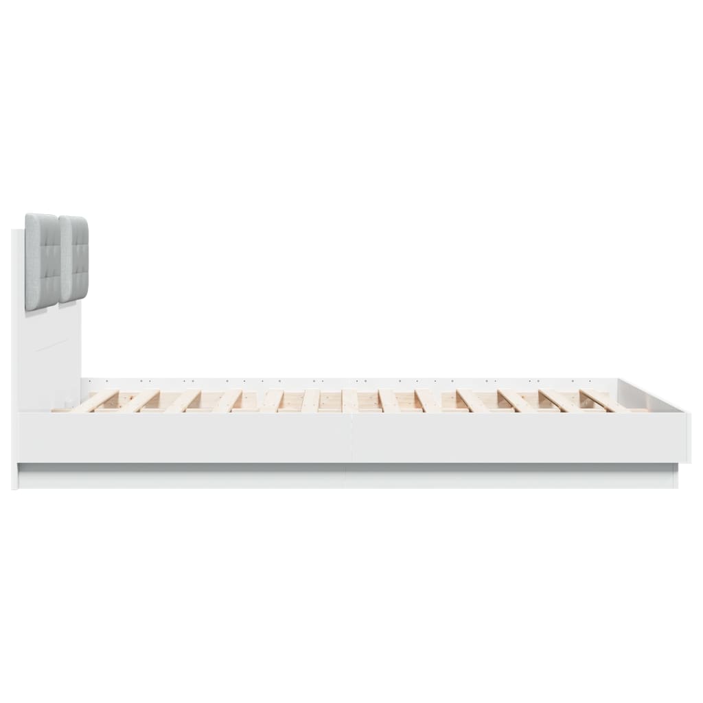 Bed Frame without Mattress 140x200 cm White