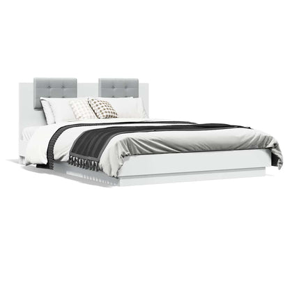 vidaXL Bed Frame with LED without Mattress White 120x200 cm 5