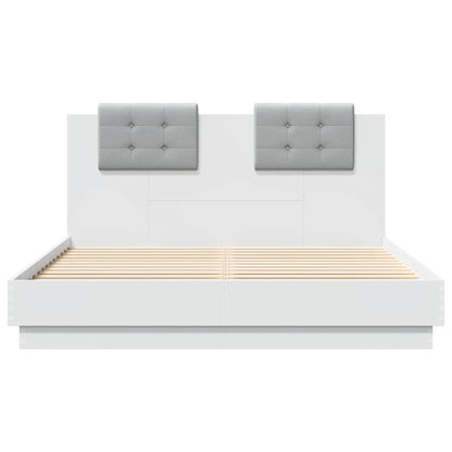 vidaXL Bed Frame with LED without Mattress White 120x200 cm 6