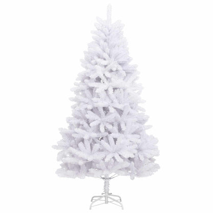 vidaXL Artificial Christmas Tree 300 LEDs PVC and Steel White 4