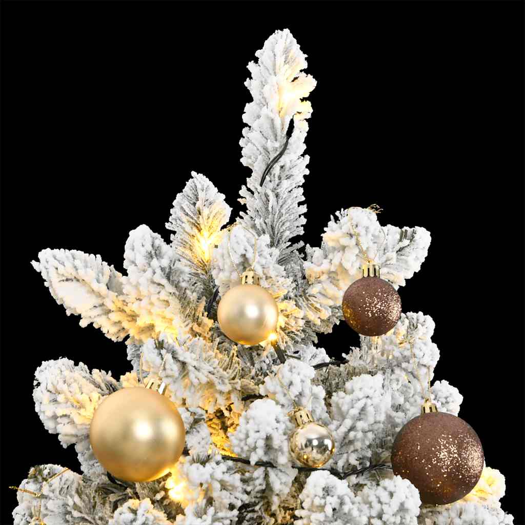 vidaXL Artificial Hinged Christmas Tree 300 LEDs & Ball Set 240 cm 2