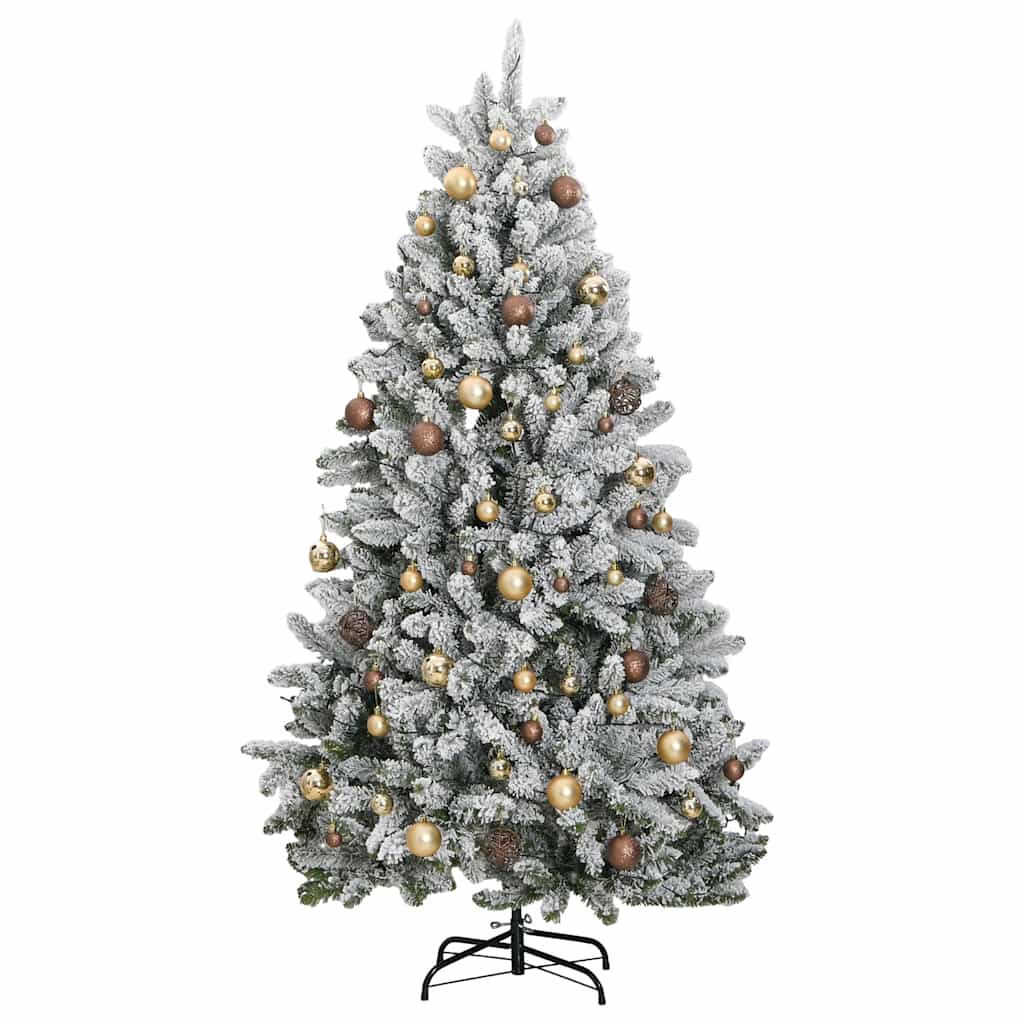vidaXL Artificial Hinged Christmas Tree 300 LEDs & Ball Set 240 cm 4