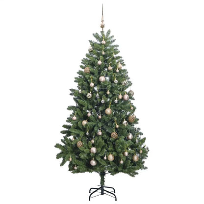 vidaXL Artificial Hinged Christmas Tree 300 LEDs & Ball Set 300 cm 2