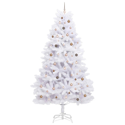 vidaXL Artificial Christmas Tree 300 cm PVC and Steel White 4