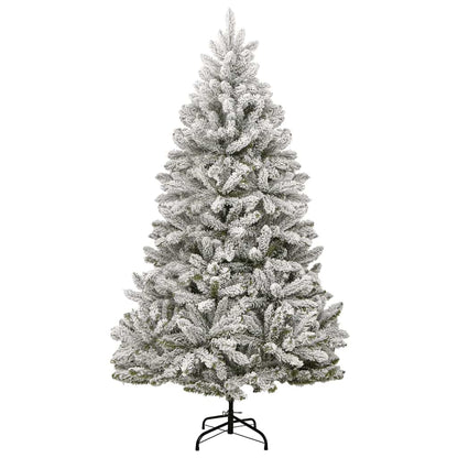 Artificial Christmas Tree 240 cm 300 LEDs Warm White Green and white Ø 120 x 240 cm with 300 LEDs&rose gold balls