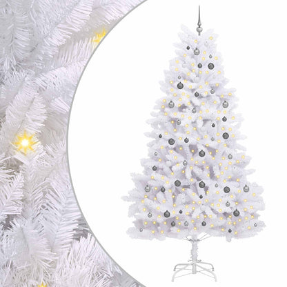 vidaXL Artificial Christmas Tree 270 cm PVC and Steel White 2