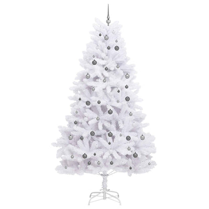 vidaXL Artificial Christmas Tree 270 cm PVC and Steel White 4