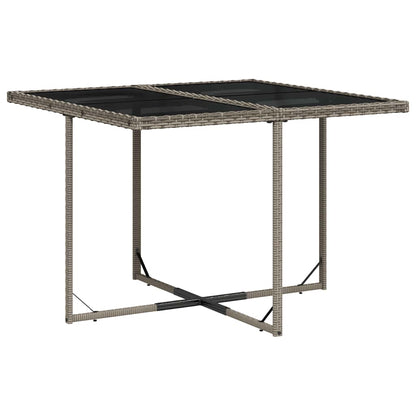 vidaXL 9 Piece Garden Dining Set with Cushions Grey Poly Rattan 6