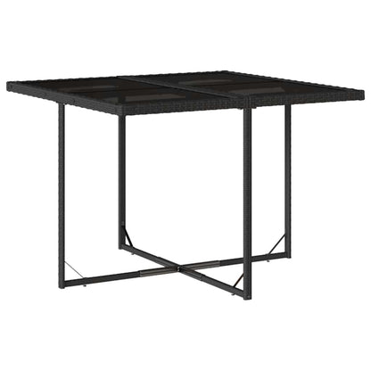 vidaXL 9 Piece Garden Dining Set with Cushions Black Poly Rattan 3