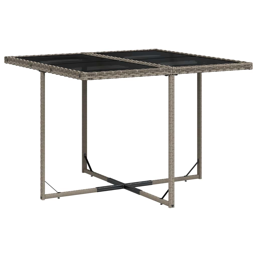 vidaXL 5 Piece Garden Dining Set with Cushions Grey Poly Rattan 4