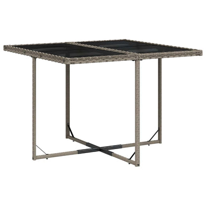 vidaXL 5 Piece Garden Dining Set with Cushions Grey Poly Rattan 4