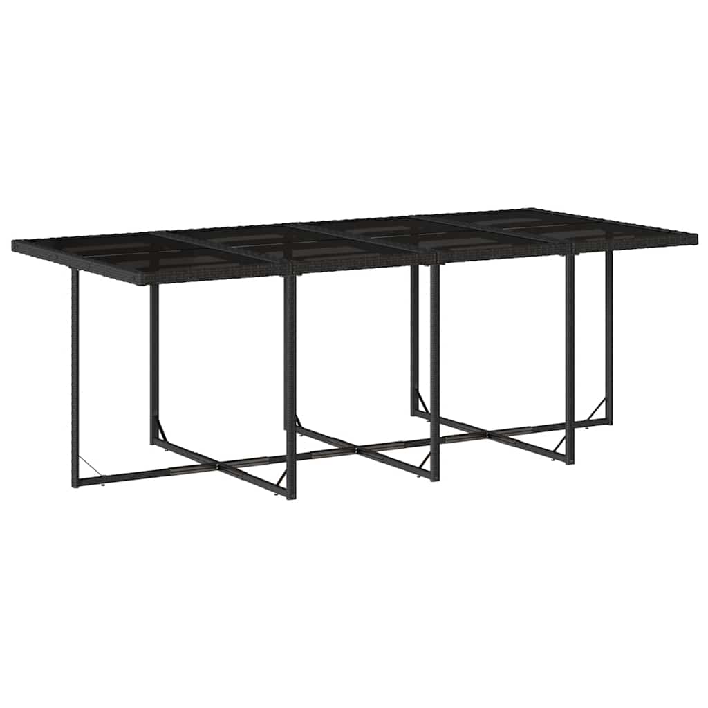 vidaXL 9 Piece Garden Dining Set with Cushions Black Poly Rattan 4