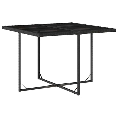 vidaXL 9 Piece Garden Dining Set with Cushions Black Poly Rattan 4