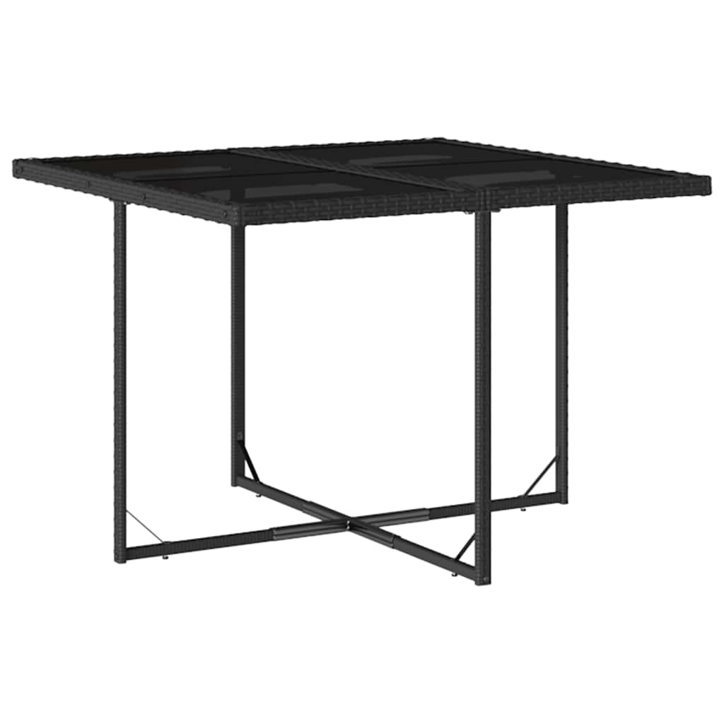 vidaXL 9 Piece Garden Dining Set with Cushions Black Poly Rattan 4