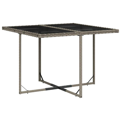vidaXL 9 Piece Garden Dining Set with Cushions Grey Poly Rattan 4