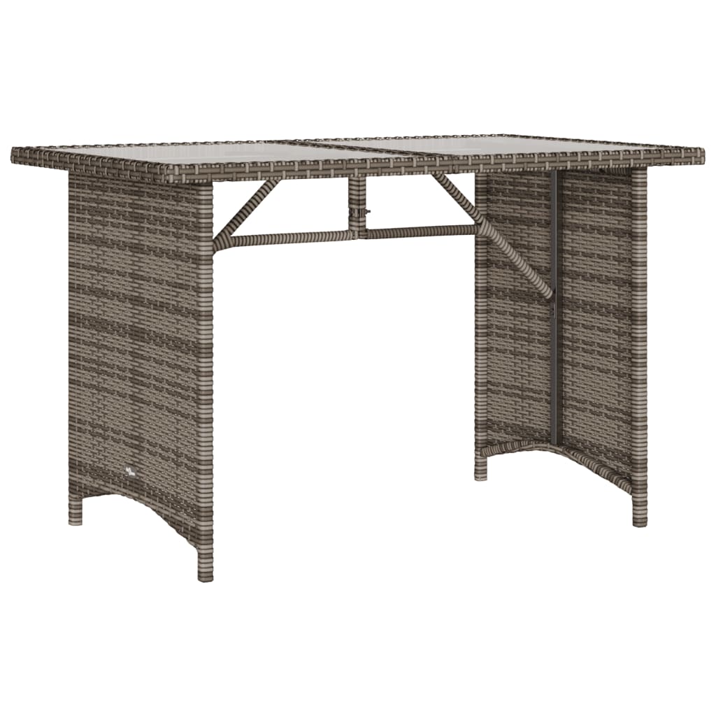 vidaXL 2 Piece Garden Dining Set with Cushions Grey Poly Rattan 5