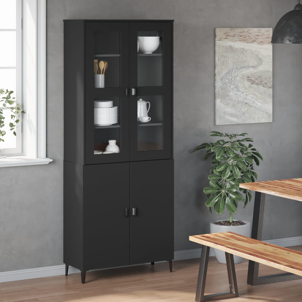 vidaXL Top for Highboard VIKEN Black Engineered Wood 3