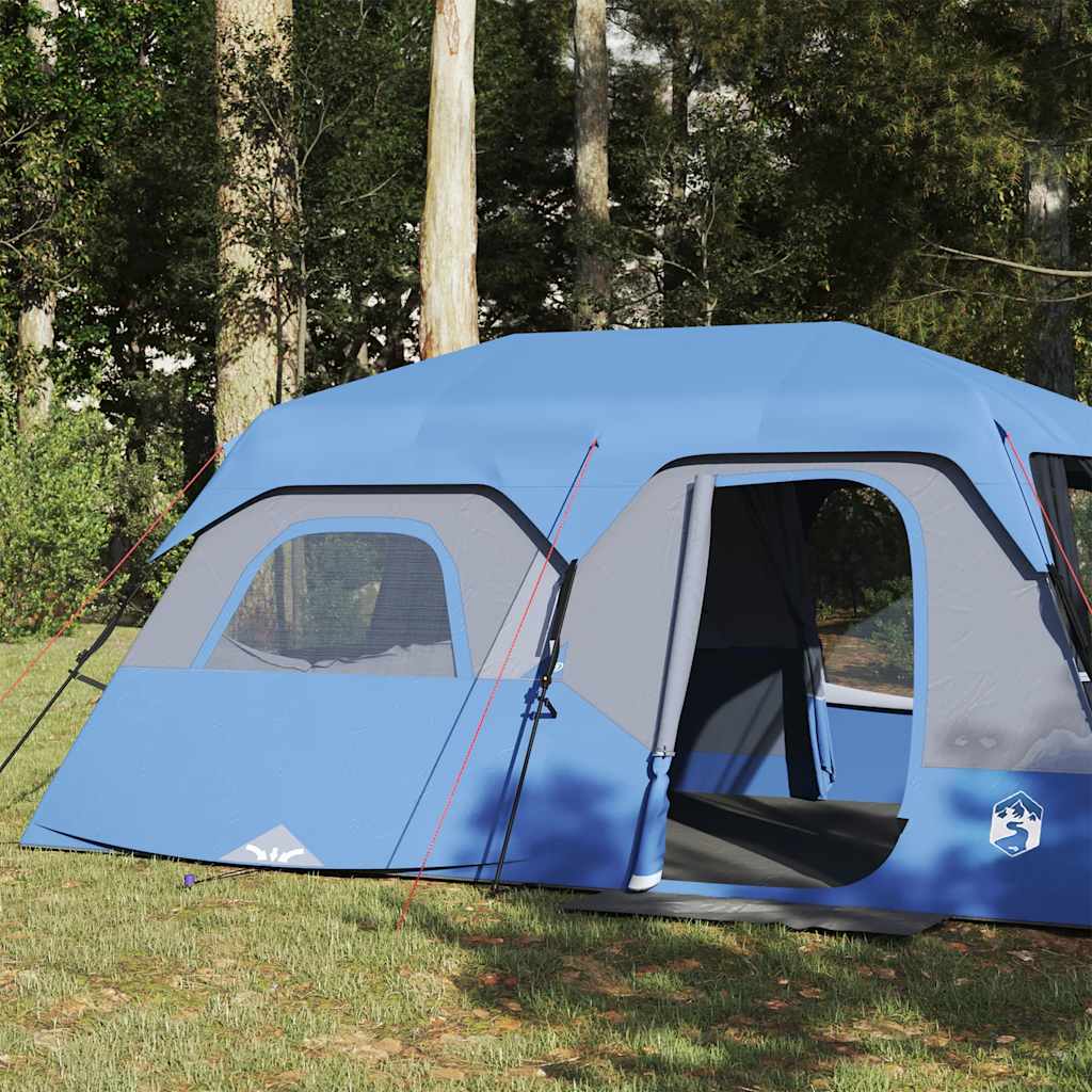Family Tent 9-Person Quick Release Waterproof Blue