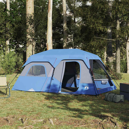 Family Tent 9-Person Quick Release Waterproof Blue