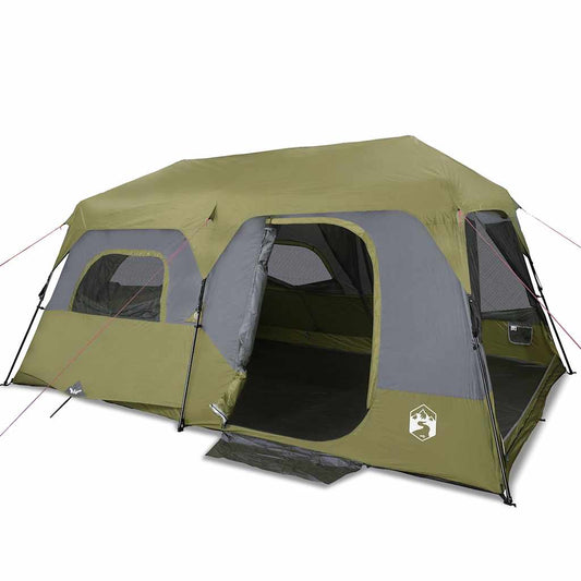 vidaXL Family Tent 9-Person Green Quick Release Waterproof 2