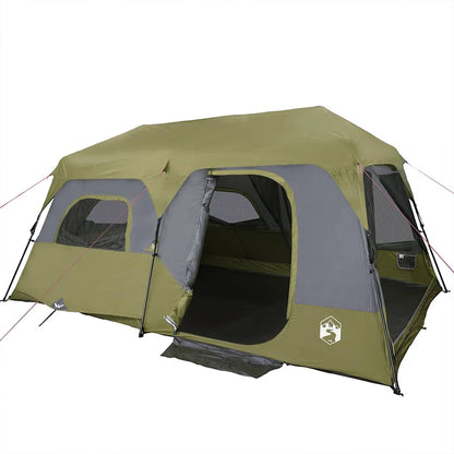 vidaXL Family Tent 9-Person Green Quick Release Waterproof 3
