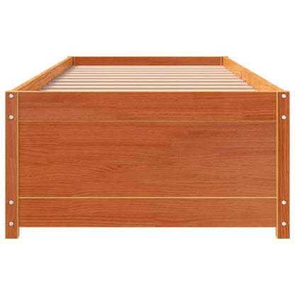 vidaXL Day Bed without Mattress Wax Brown 90x200 cm Solid Wood Pine 4