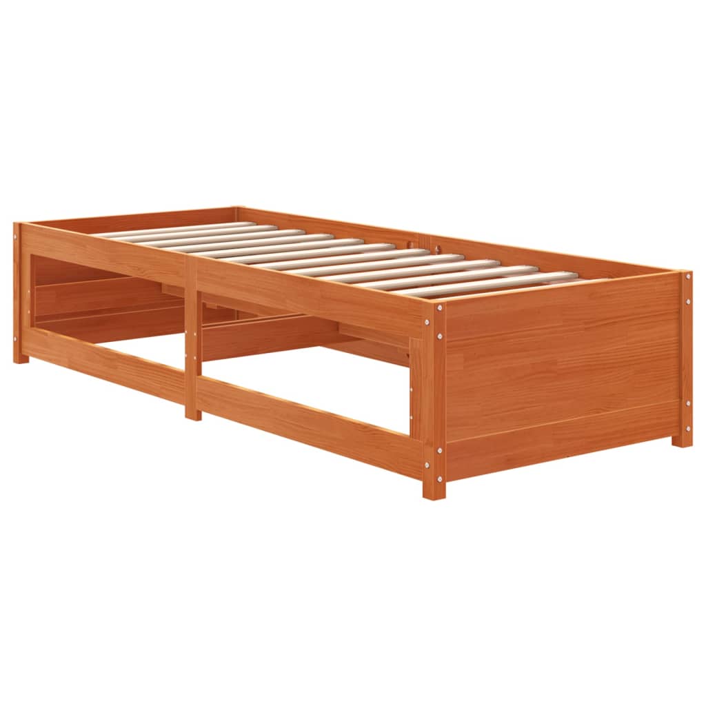 vidaXL Day Bed without Mattress Wax Brown 90x200 cm Solid Wood Pine 6