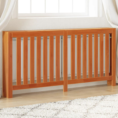 Radiator Cover Solid Wood Pine Depth 19 cm Wax brown 169 cm