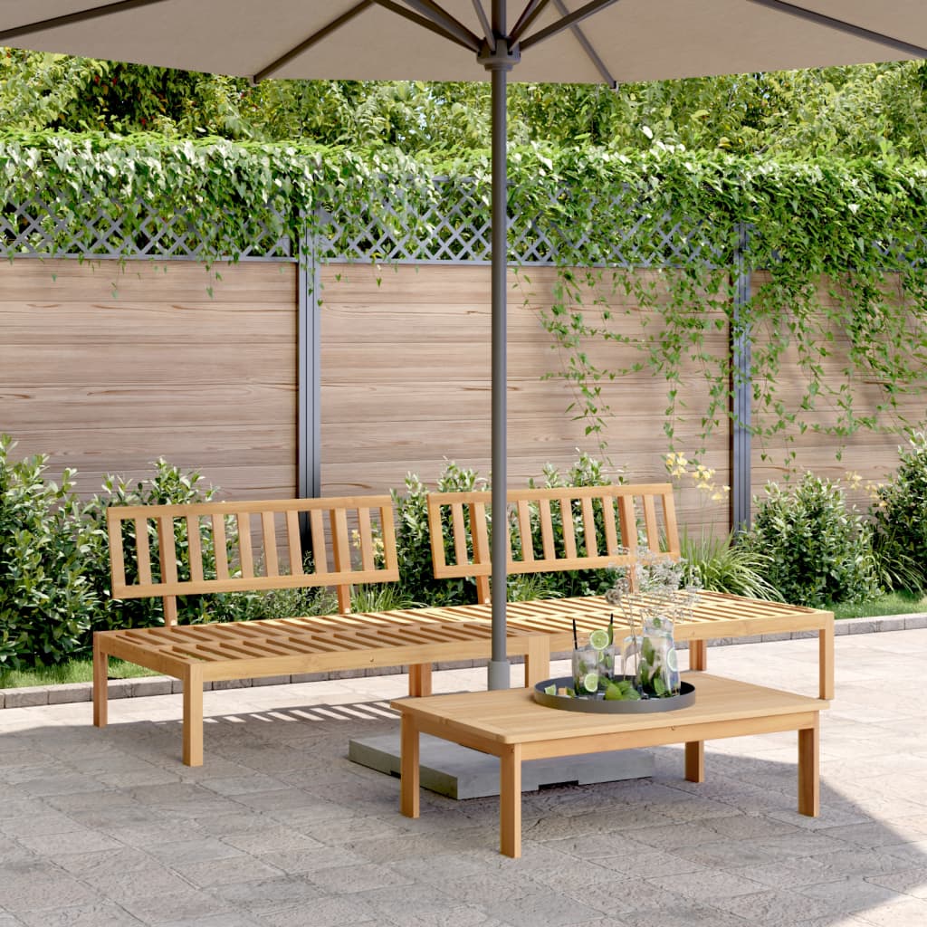 vidaXL Garden Pallet Middle Sofas 2 pcs Solid Wood Acacia 1