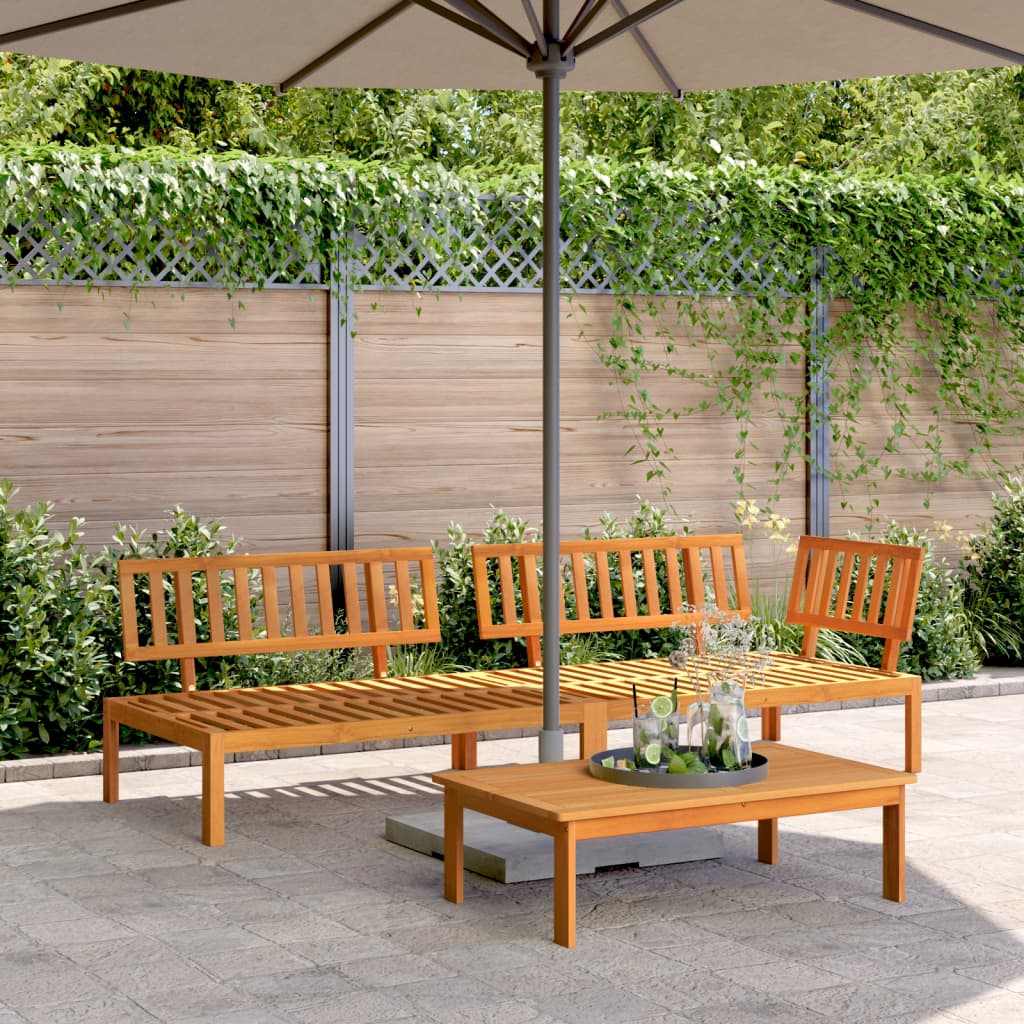 vidaXL 3 Piece Garden Pallet Sofa Set Solid Wood Acacia 1