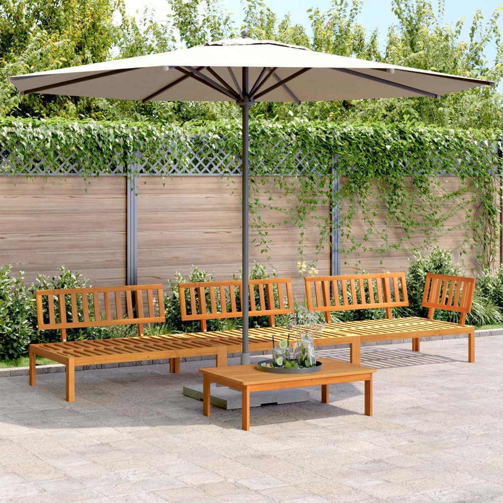 vidaXL 5 Piece Garden Pallet Sofa Set Solid Wood Acacia Natural