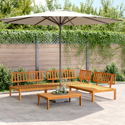 vidaXL 5 Piece Garden Pallet Sofa Set Solid Wood Acacia Natural