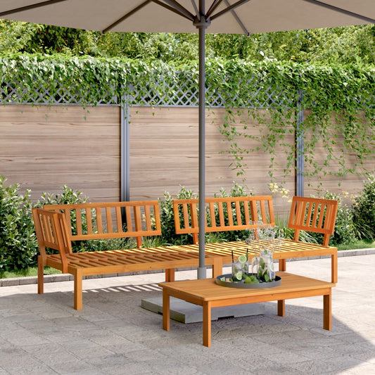 vidaXL Garden Pallet Corner Sofas 2 pcs Solid Wood Acacia 1