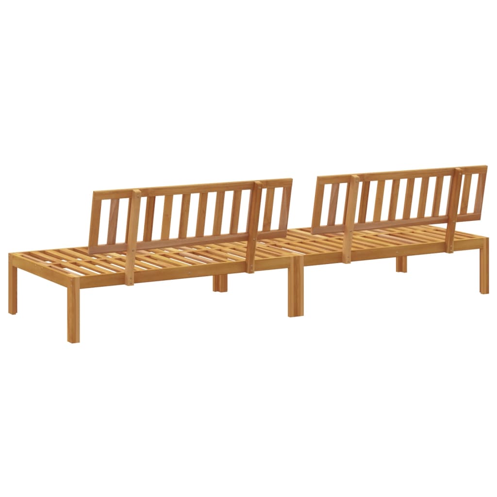 vidaXL Garden Pallet Middle Sofas 2 pcs Solid Wood Acacia 5