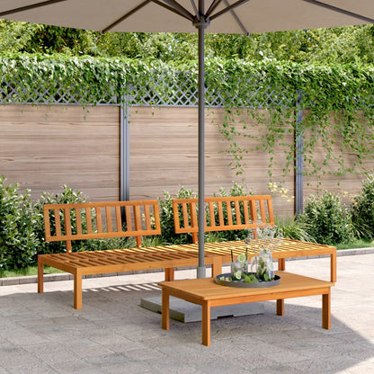 vidaXL Garden Pallet Middle Sofas 2 pcs Solid Wood Acacia 1