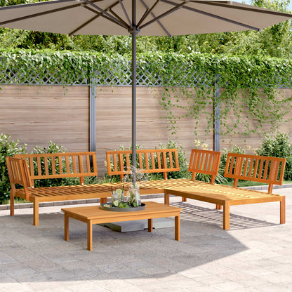 vidaXL 5 Piece Garden Pallet Sofa Set Solid Wood Acacia Natural