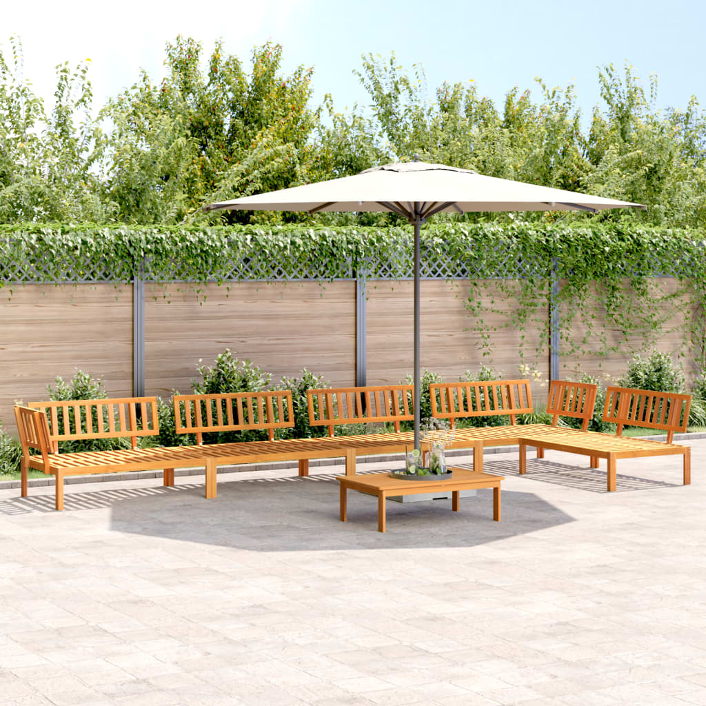 vidaXL 5 Piece Garden Pallet Sofa Set Solid Wood Acacia Natural