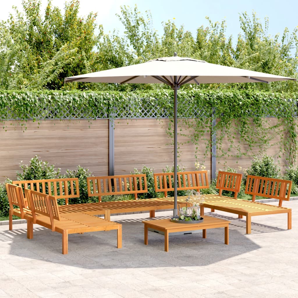 vidaXL 5 Piece Garden Pallet Sofa Set Solid Wood Acacia Natural