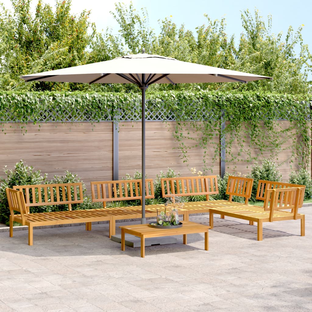 vidaXL 5 Piece Garden Pallet Sofa Set Solid Wood Acacia Natural