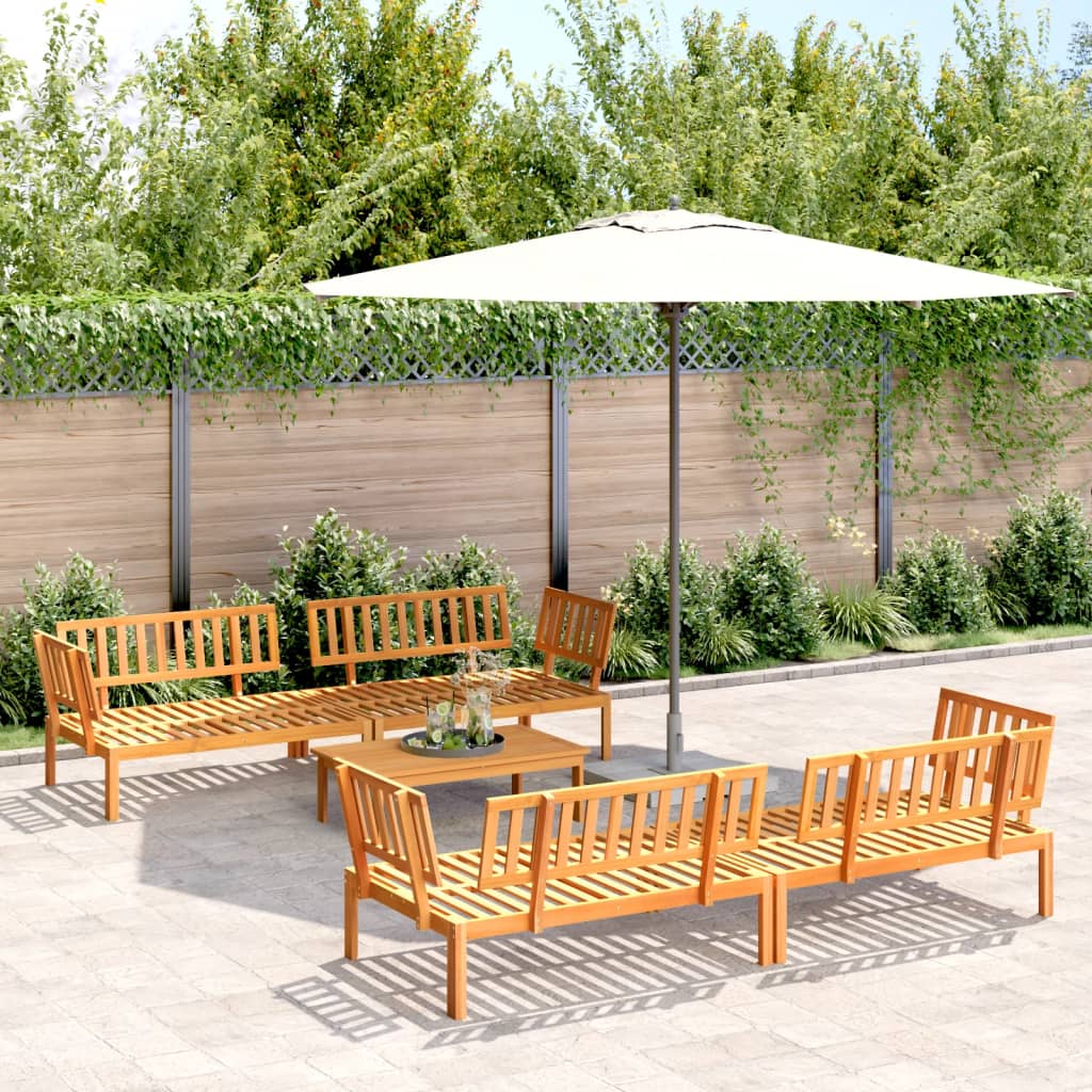 vidaXL 5 Piece Garden Pallet Sofa Set Solid Wood Acacia Natural