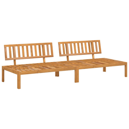 vidaXL Garden Pallet Middle Sofas 2 pcs Solid Wood Acacia 2