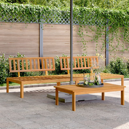 vidaXL Garden Pallet Middle Sofas 2 pcs Solid Wood Acacia 1