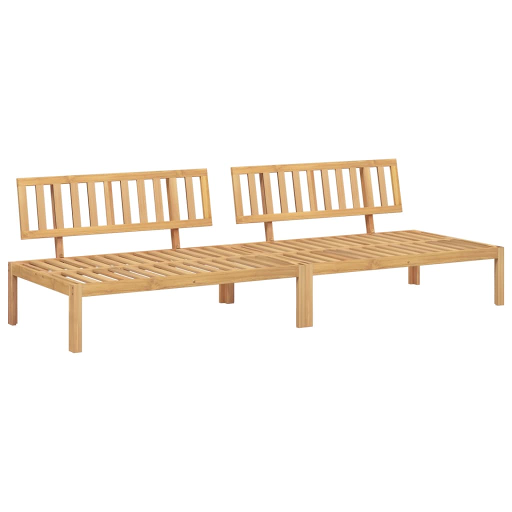 vidaXL Garden Pallet Middle Sofas 2 pcs Solid Wood Acacia 2