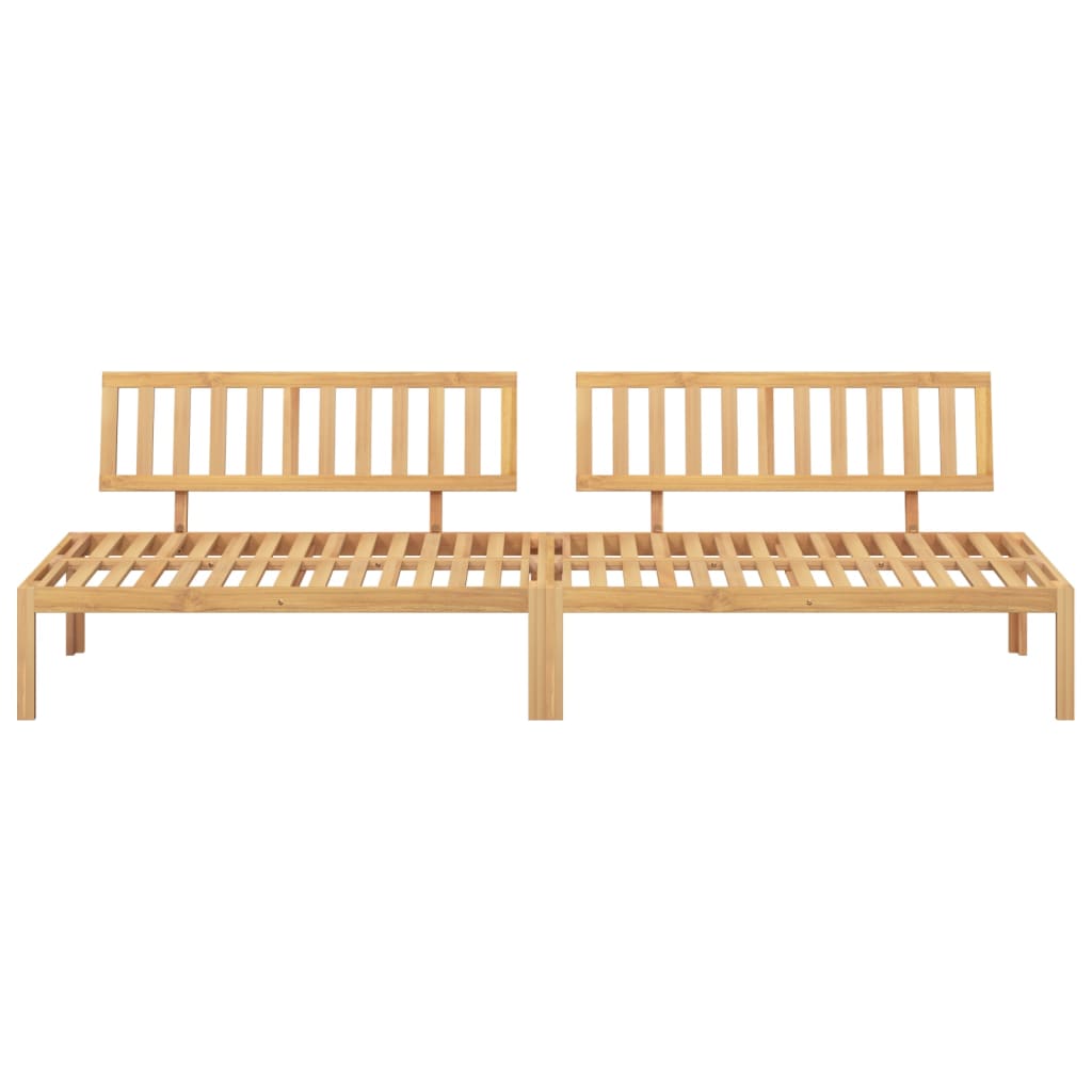 vidaXL Garden Pallet Middle Sofas 2 pcs Solid Wood Acacia 3