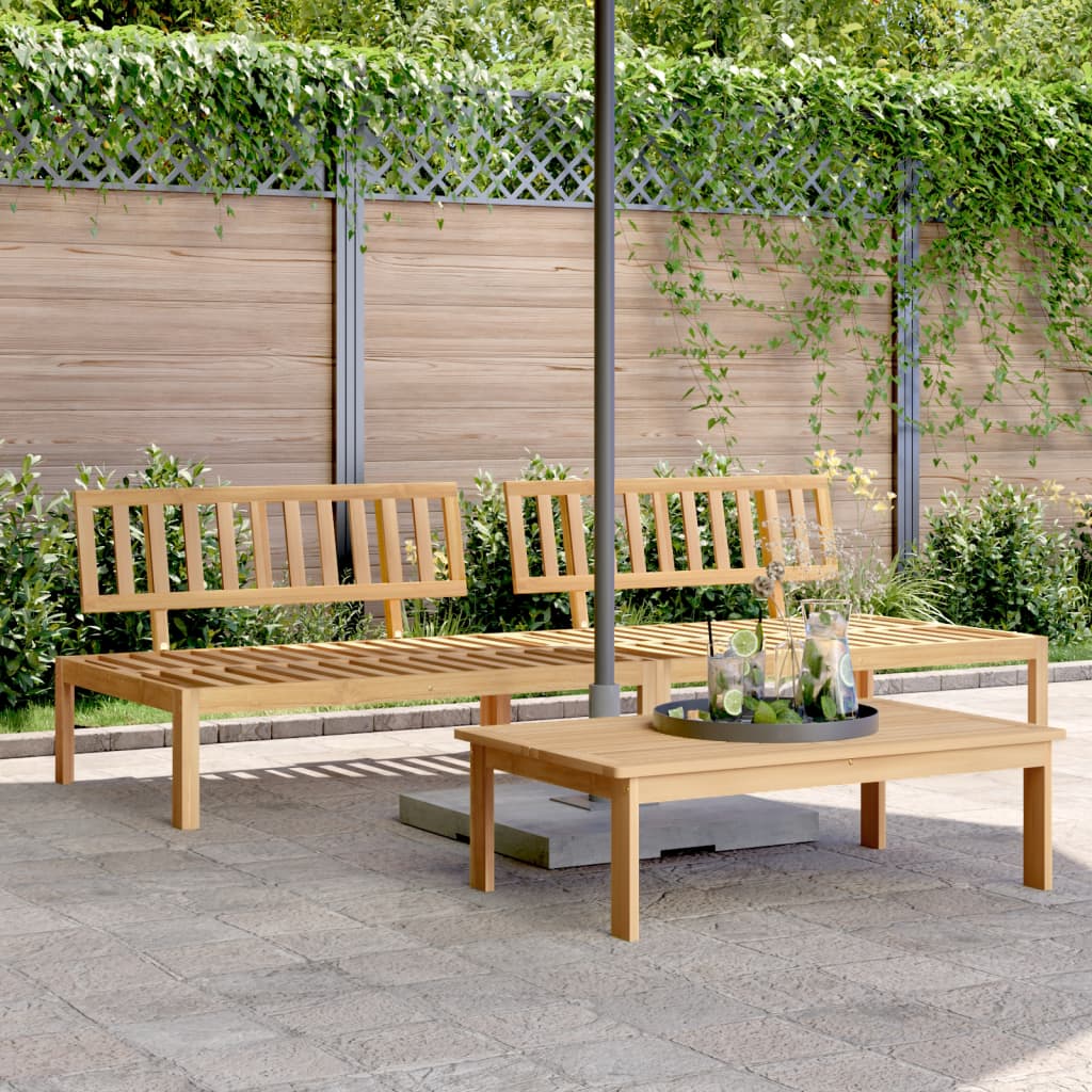 vidaXL Garden Pallet Middle Sofas 2 pcs Solid Wood Acacia 1