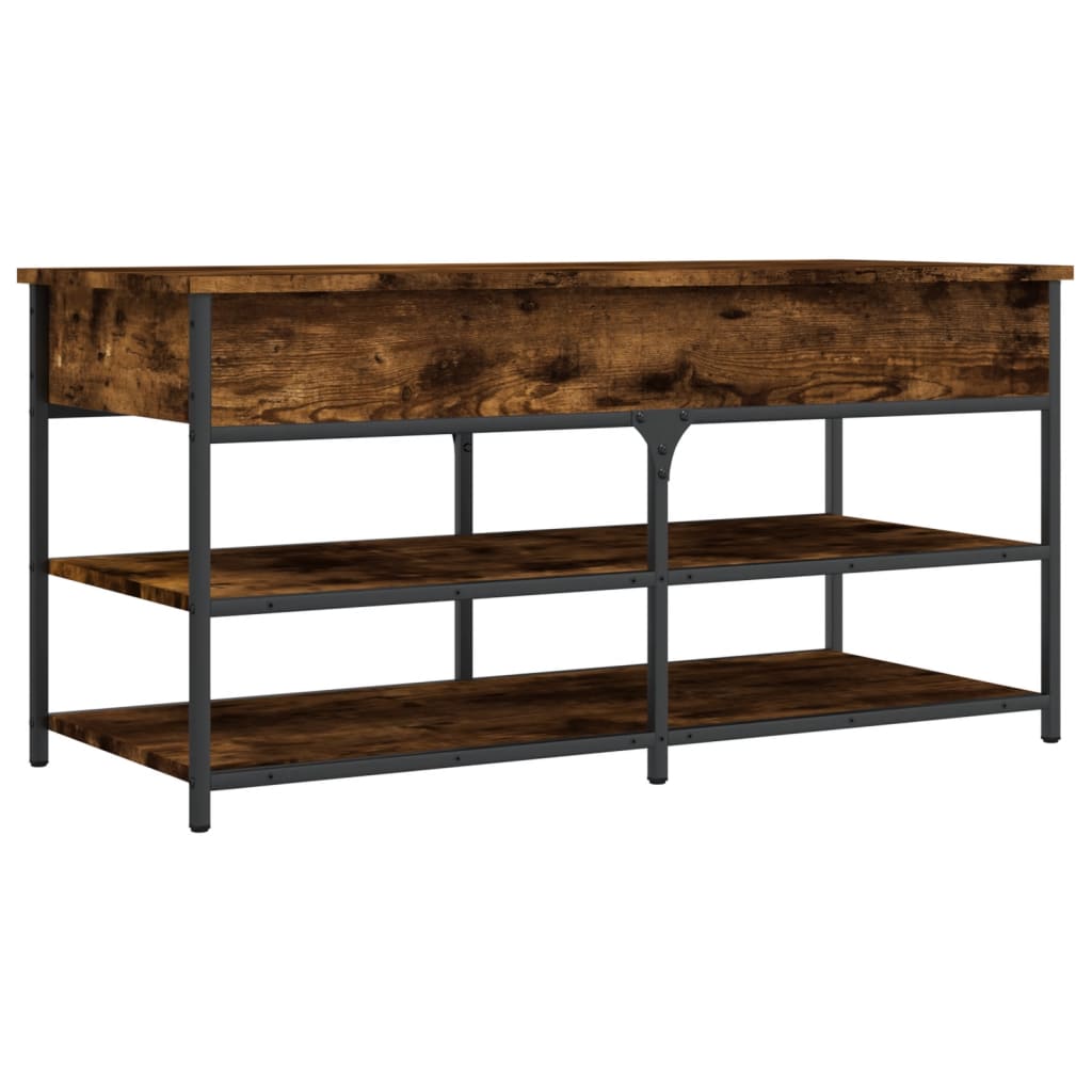 Shoe Bench 100x42,5x50 cm Engineered Wood Smoked oak 100 x 42.5 x 50 cm