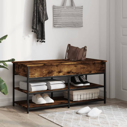 Shoe Bench 100x42,5x50 cm Engineered Wood Smoked oak 100 x 42.5 x 50 cm
