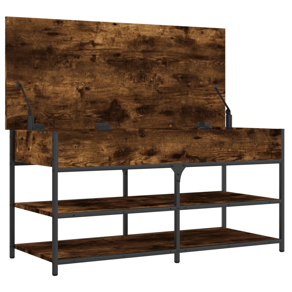 Shoe Bench 100x42,5x50 cm Engineered Wood Smoked oak 100 x 42.5 x 50 cm